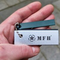Feuerstarter "Army" - Aluminium - integrierter Feuerstahl und Schaber