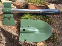 Multifunktionsset -  6in1 - Universalstiel - Beil, Spaten, Säge, Messer mit Flaschen- und Dosenöffner