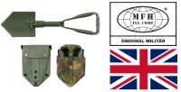 Britischer Klappspaten - Oliv - 3 teilig - Tasche /...