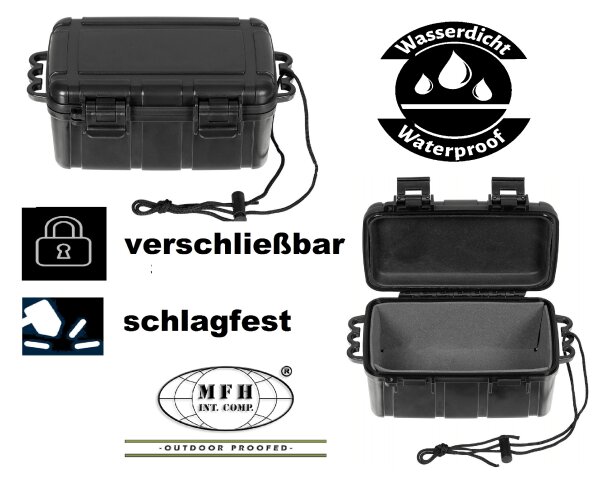 Box - Schlagfester Kunststoff - Wasserdicht - Absperrbar - Gepolstert
