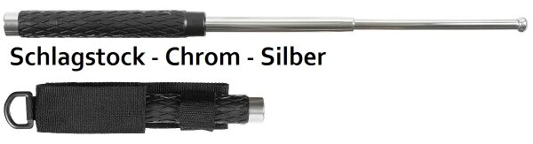 Schlagstock - Chrom - Ausziehbar - 3teilig - ca, 53,5 cm