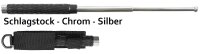 Schlagstock - Chrom - Ausziehbar - 3teilig - ca, 53,5 cm