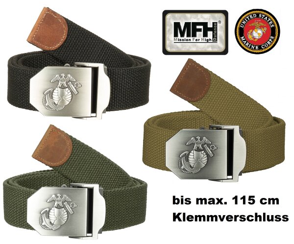 USMC Army - Survivalgürtel - Klickverschluss - ca. 4 cm breit - besonders langlebig und widerstandsfähig
