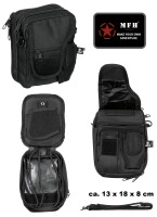Gürtel - Umhängetasche - Schultertasche - Schwarz -  mit abnehmbaren Holster - Extrem stabil - Leicht