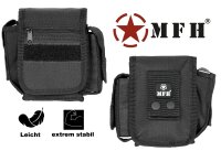 Gürtel - / Koppeltasche mit 3 Fächern - Schwarz...