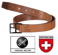 Schweizer Armee Ledergürtel - ca.3,3cm - Neuwertig -...