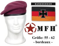 Bundeswehr Commando Barett - Verschiedene Farben / Truppengattungen - in deutscher Trageausführung