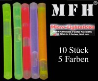 (Fischer-) Knicklicht Set - 10 Stück - 1-3h - 5...