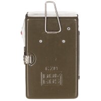 Polnische Taschenlampe - Braun - Signallampe - Neuwertig - 3 Farbenschieber - Metallgehäuse - Original Militär