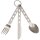Essbesteck - Extra Leicht - 80 g - 100 % Edelstahl (2Cr14) - 3teilig - Messer / Gabel / Löffel