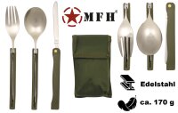 Essbesteck Set - Camping - Leicht - Edelstahl / Metall...