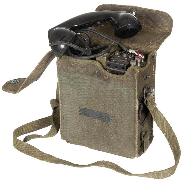 US Amerikanisches Feldtelefon - EE-8 - Fernmelder - mit Zubehör - guter Zustand - Original Militär