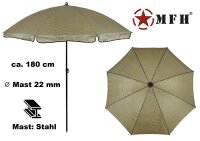 Sonnenschirm - 2teilig-  Strichtarn - Knickfunktion -...
