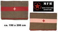 Schweizer Wolldecke - MFH® - Braun - ca. 200 x 150 cm...