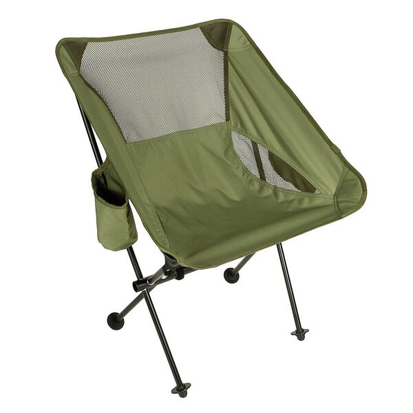 Klappstuhl "Ultralight" - Kompakt - Leicht - Extrem Stabil - Oliv - bis 90 kg -  max. 1kg mit Transportasche