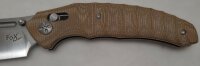 Klappmesser - geschraubte Micarta-Griffschalen -  Klinge aus 8Cr14Mov Stahl - Klinge: ca. 9,5 cm - Glattschliff