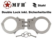 Profi Stahl Handschellen - Handfesseln - mit...