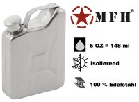 Taschenflasche "Kanister" - 5 OZ = 148ml - 100%...