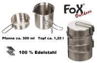 Kochgeschirr - Topf (1,25l) + Pfanne (300ml)  - 100 %...