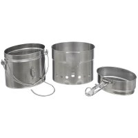 Schwedisches Kochset - M40 - 3 teilig - 100 % Edelstahl -...