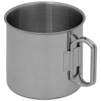 Tasse - Outdoorbecher - 100 % Edelstahl - ca. 450 ml -...