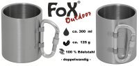 Tasse - Outdoorbecher - 100 % Edelstahl - ca. 300 ml -...