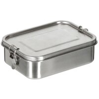 Lunchbox - Brotzeitdose - auslaufsicher - groß - ca. 1 Liter - 100% Edelstahl - ca. 19 x 14,5 x 6,5 cm - Spülmaschinen geeignet