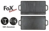 Original Grillplatte aus 100 % Gusseisen - 2 Griffe - ca....
