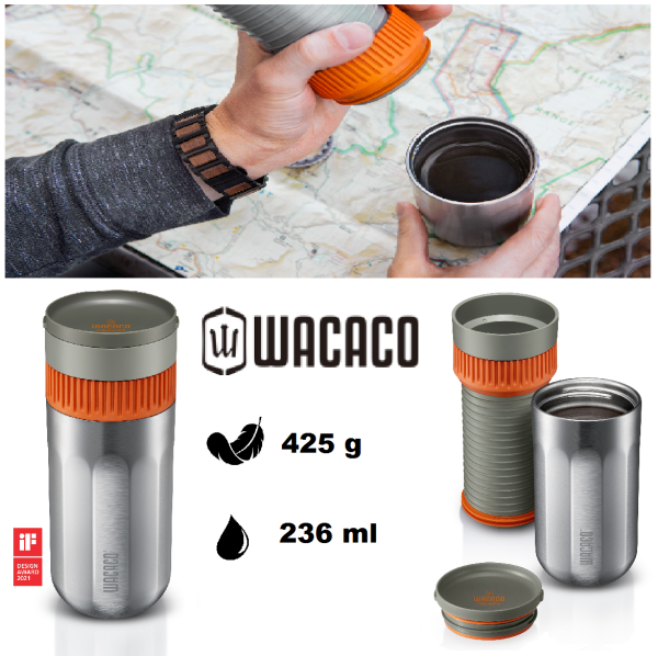 WACACO Pipakoka - tragbare Kaffeemaschine - integrierter Thermobecher - ca. 236  ml - ca. 425 g - ohne Batterie oder Strom