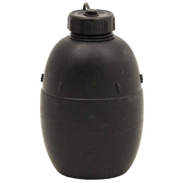 Britische Feldflasche - Schwarz - Kunststoff - Gebraucht - Original Militär