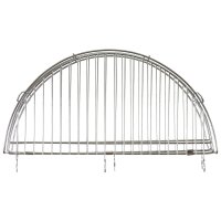 Grillrost - Rund - Klappbar - 100% Stahl - Durchmesser: ca. 49 cm - kompaktes halbierbares Packmaß