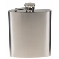 Flachmann - 100% Edelstahl  - 8 OZ = 225 ml - Chrom Matt...