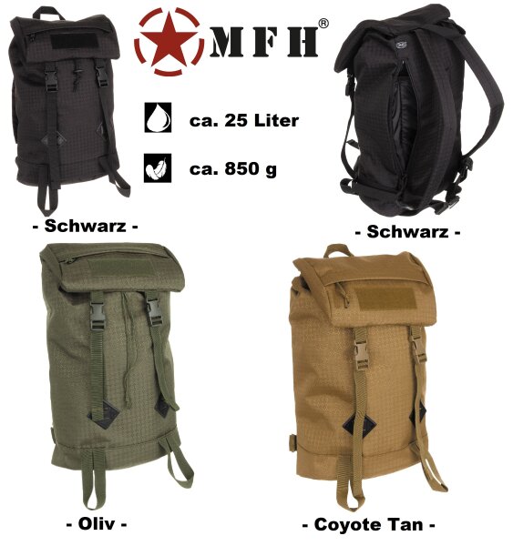 Rucksack - Bote - ca. 25 Liter - ca. 850 g - OctaTac - ca. 27 x 46 x 18 cm - 100 % Polyester