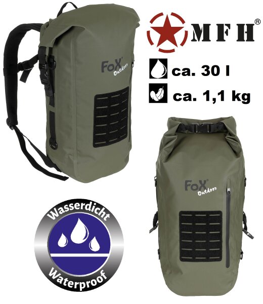 Wasserdichter Rucksack - Dry Pak 30 - ca. 30 Liter - ca. 1,1 kg - Klasse IPX6 - ca. 71 x 44 x 16 cm