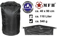 Packsack - ca. 110 Liter - Transportbeutel - Wasserdicht - Staubdicht - Roll- und Klickverschluss - 100 % Polyester