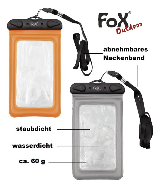 Smartphone Hülle - Wasserdicht - Staubdicht - ca. 12,5 x 22,5 x 2 cm - ca. 60 g - 100 % PVC