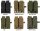 2-fach Magazin - Tasche - Klein - Molle - verstellbare Deckellasche mit Klettverschluss - ca. 4 x 12 x 2,5 cm - 100 % Polyester