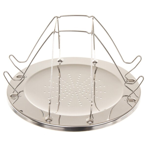 Campingtoaster - Klappbar - für 4 Scheiben - mit Zange - 100% Edelstahl - Packmaß: ca. 22 x 2 cm - ca. 250 g