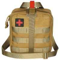 Tasche Erste Hilfe - Groß - Molle IFAK - abnehmbare Molle -Trägerplatte - ca. 21 x 22 x 12 cm - 100 % Polyester