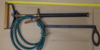 Dänische Handwasserpumpe - Eimerspritze mit Schlauch - Feuerwehrspritze - Original Militär