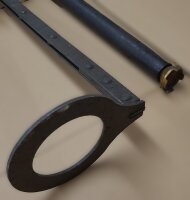 Dänische Handwasserpumpe - Eimerspritze mit Schlauch - Feuerwehrspritze - Original Militär