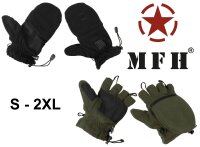 Fleece - Faust - Fingerhandschuhe - mit Ausziehlasche -...