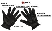 Lederhandschuhe mit Quarzsandfüllung - Schwarz -...