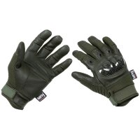 Taktische Handschuhe "Mission" - Daumen und Zeigefinger umklappbar - Kunststoffprotektoren am Handrücken