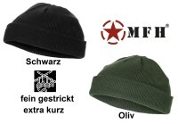 Rollmütze - mit Umschlag - extra kurz - fein...