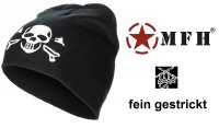Strickmütze - Totenkopf - fein gestrickt -...