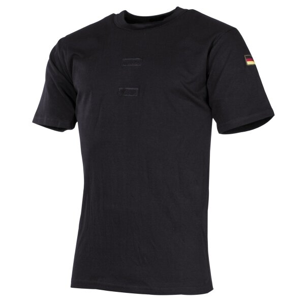 BW Tropenunterhemd - halbarm - Spezialmateialrmix - hohe Atmungsaktivität - Nationalabzeichen - 60 % Baumwolle, 40 % Polyester - Variante: Schwarz-7