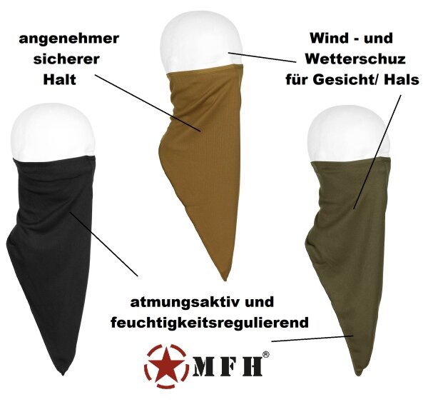Tactical Schal - Dreieckschal - idealer Wind- und Wetterschutz - atmungsaktiv und feuchtigkeitsleitend