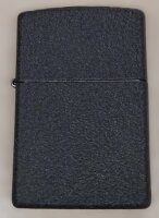 Original Zippo Feuerzeug - "Black Crackle" - Benzinfeuerzeug - Sturmfeuerzeug - Back Ice
