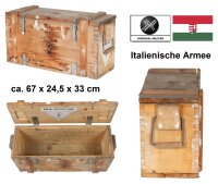 Italienische Holzkiste - sehr stabil - zwei Tragegriffe -...